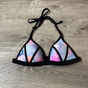 PINK Victoria's Secret Black and White Bikini Top